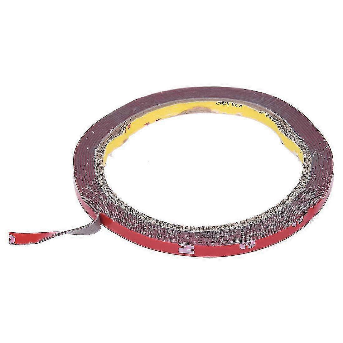 Strong Permanent Double Sided Super Sticky Foam Tape Roll For Vehicle Car, Red 6mm X 3 Meters