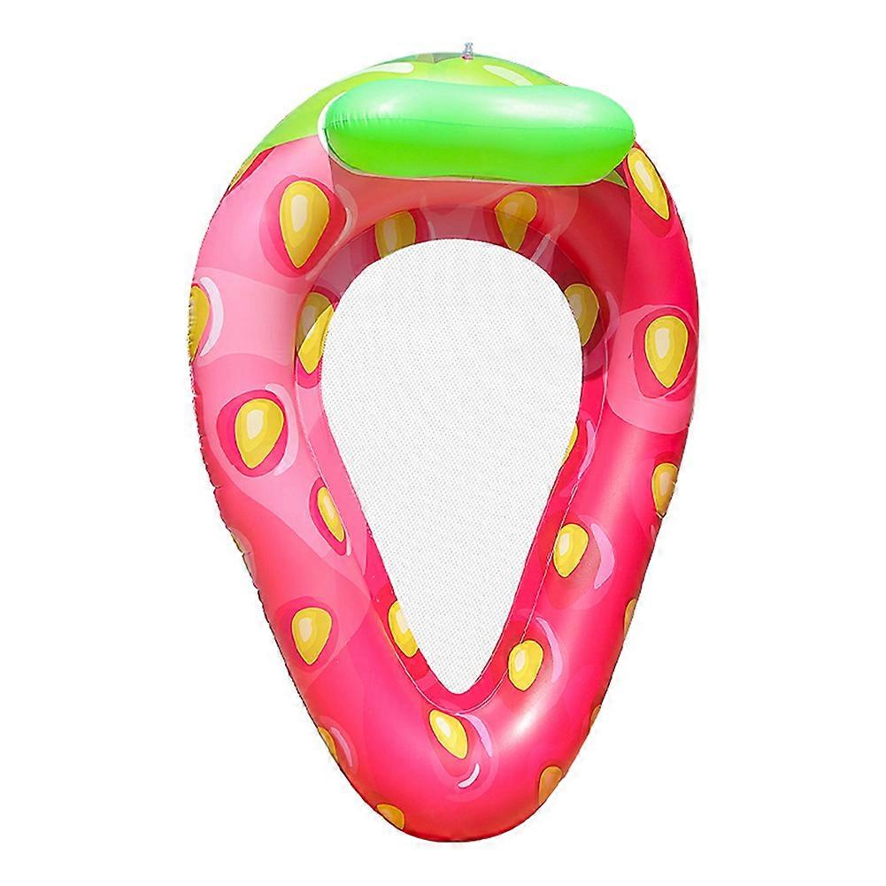 Strawberry Shape Air Mattress Water Hammock For Swimming Pool Tanning Loung