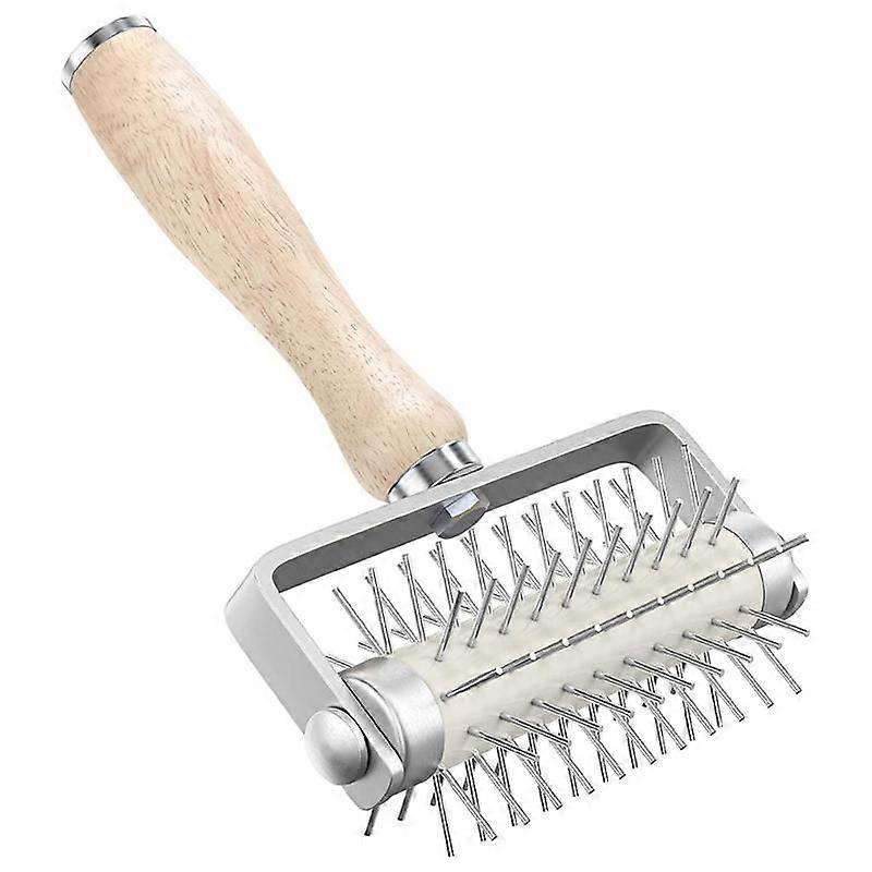 Pastry Roller with Stainless Steel Spikes Homemade Pizza Tool,Prevents Dough from Blistering,Pizza Making Accessories