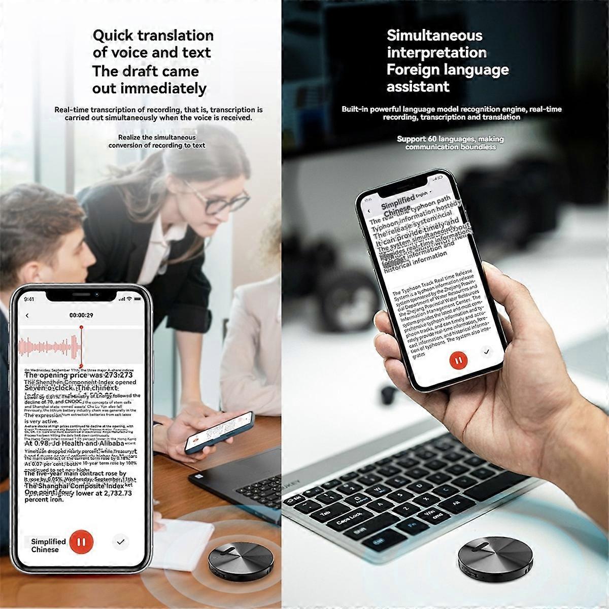 Mini AI Voice Recorder with ChatGPT Transcription Translation
