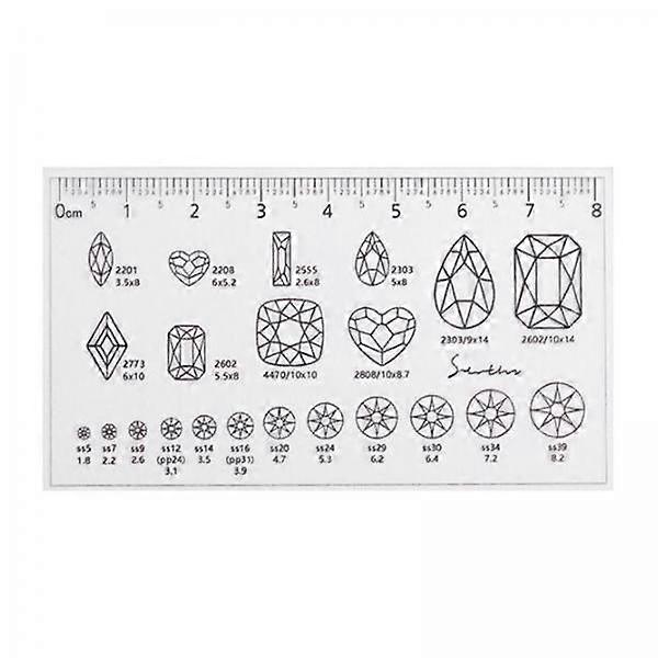 Professional Nail Art Design Kit with Transparent Measurement Tools