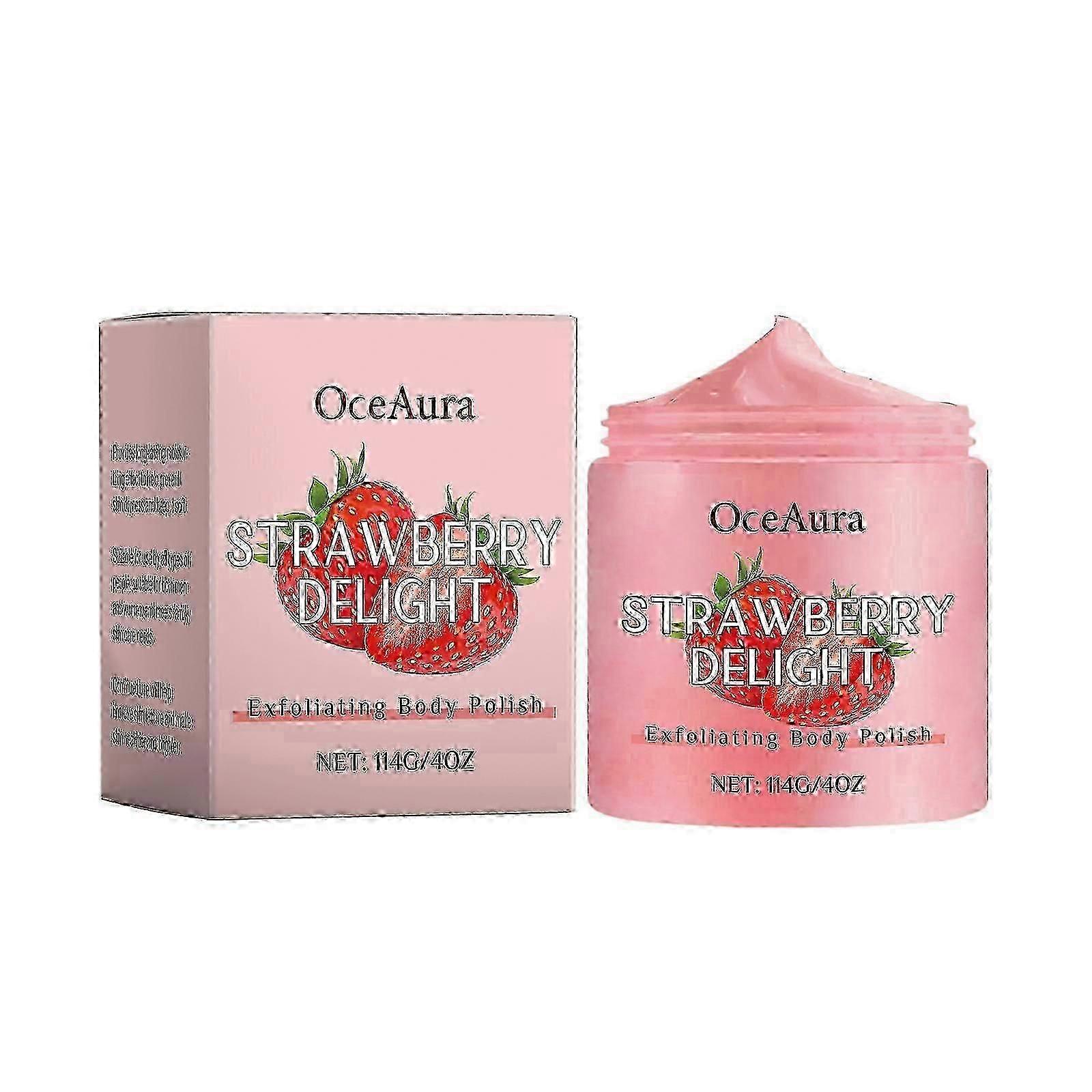 Strawberry Exfoliating Scrub Gently Cleanses, Moisturizes And Exfoliates Tender And Smooth Skin