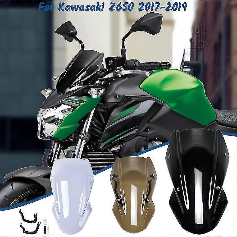 Cupolino Z 650 Visiera Parabrezza per Kawasaki Z650 2017 2018 2019 Moto Doppia Bolla Parabrezza Deflettore con Staffa
