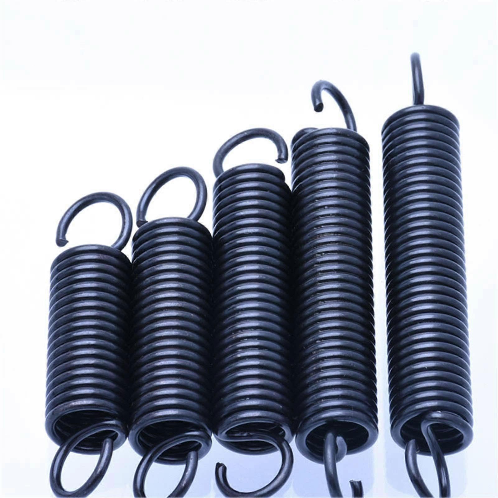 Xuhuhu 10Pcs 0.3mm Steel Tension Spring with Hooks, Small Extension Spring 3mm OD, 10-60mm Length