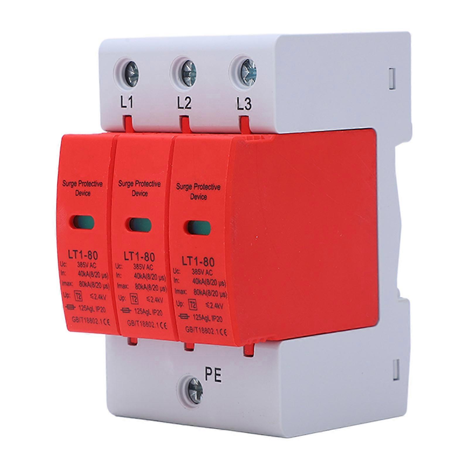 3P Surge Protective Device Excellent Performance High Accuracy Safe Voltage Arrester Device AC385V