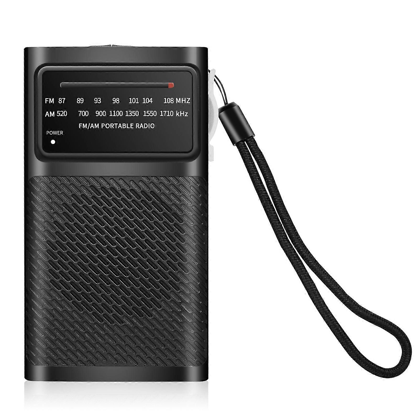 AM FM Radio Portable Battery Powered Digital Alarm Clock Pocket Radio Transistor Radio Stereo with Earphone Port