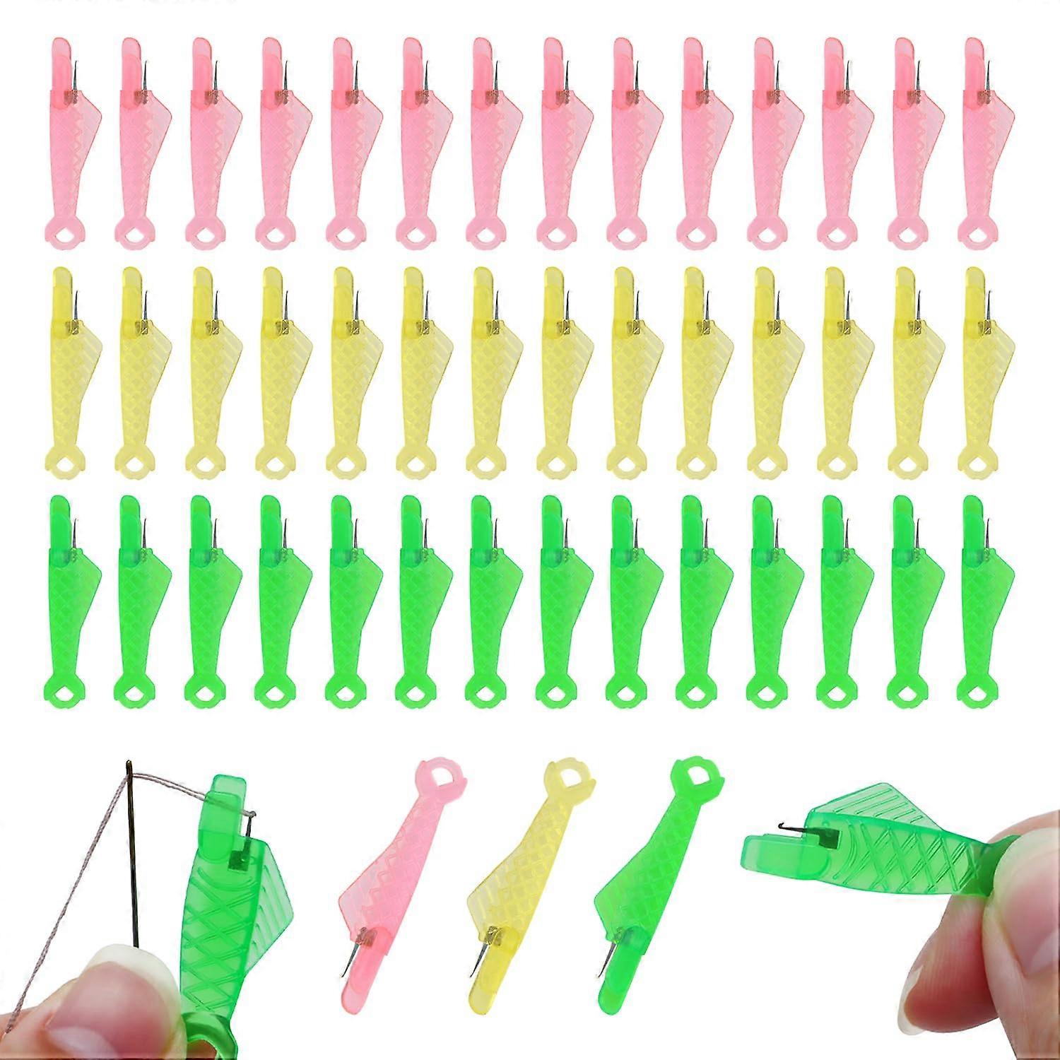 45 Pcs Needle Threaders, Automatic Sewing Needle Threader, Easy Threader for DIY Craft