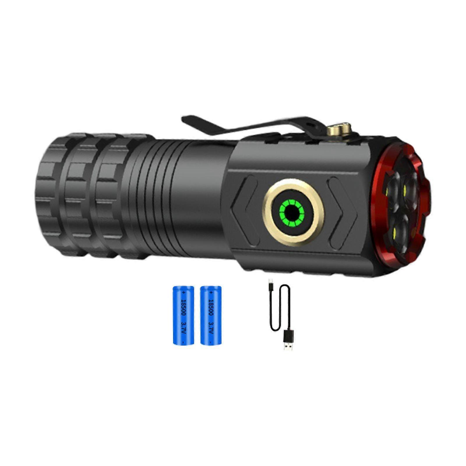 LED Flashlight Rechargeable Handheld Torch for Backpacking Power Cuts