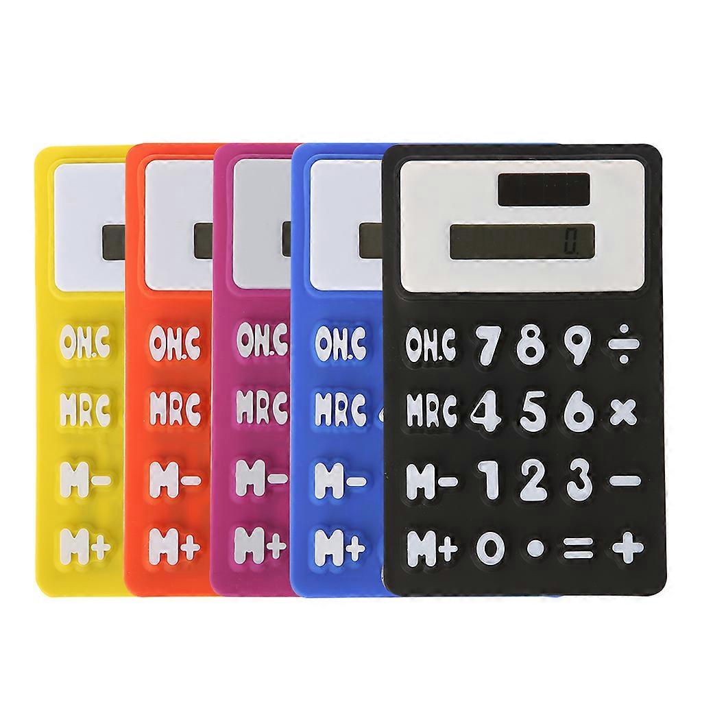 Foldable Pocket Calculator Handheld Silicone Scientific Calculator Solar Calculators for School, Meeting, Office