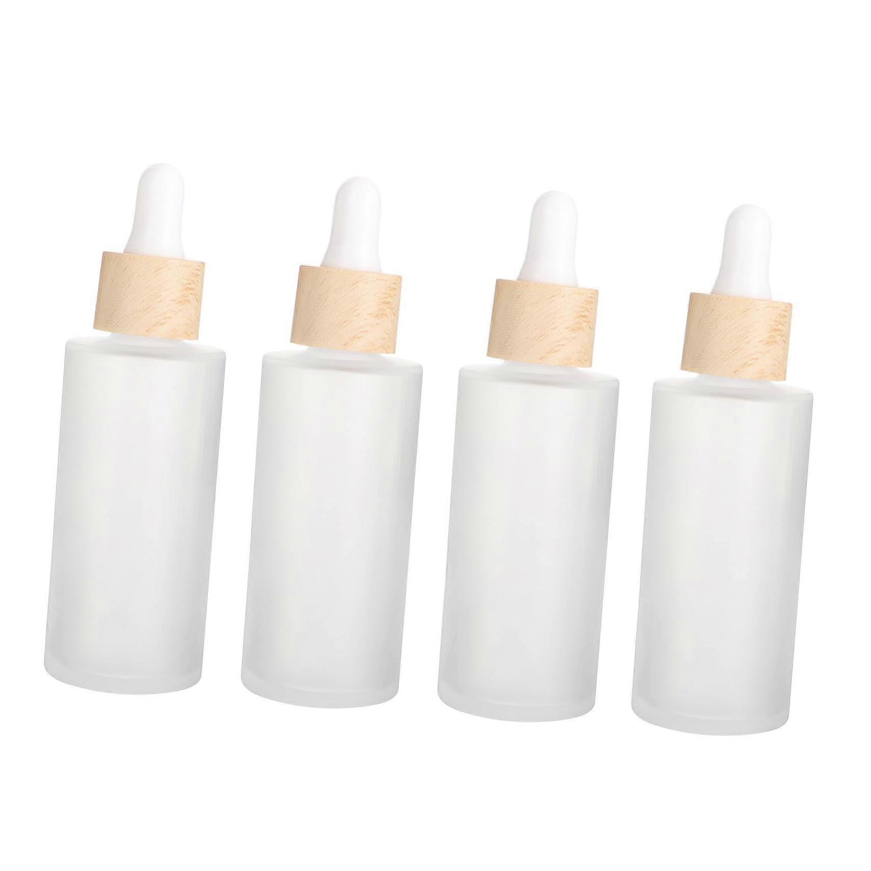Frosted Glass Dropper Bottles 50ml 4pc Set for Essential Oils DIY Projects Plastic Subpackaging Containers