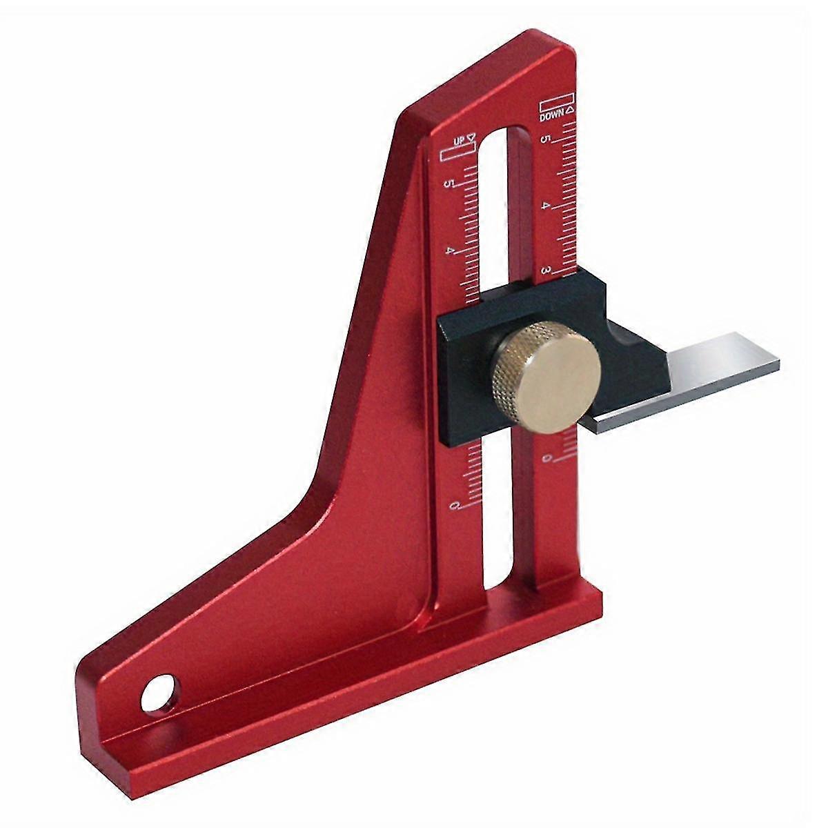 Height Gauge,Setup Adjustable Table Saw Depth Gauge - Aluminum Scales DIY Ruler Woodworking Height Measurement Tool