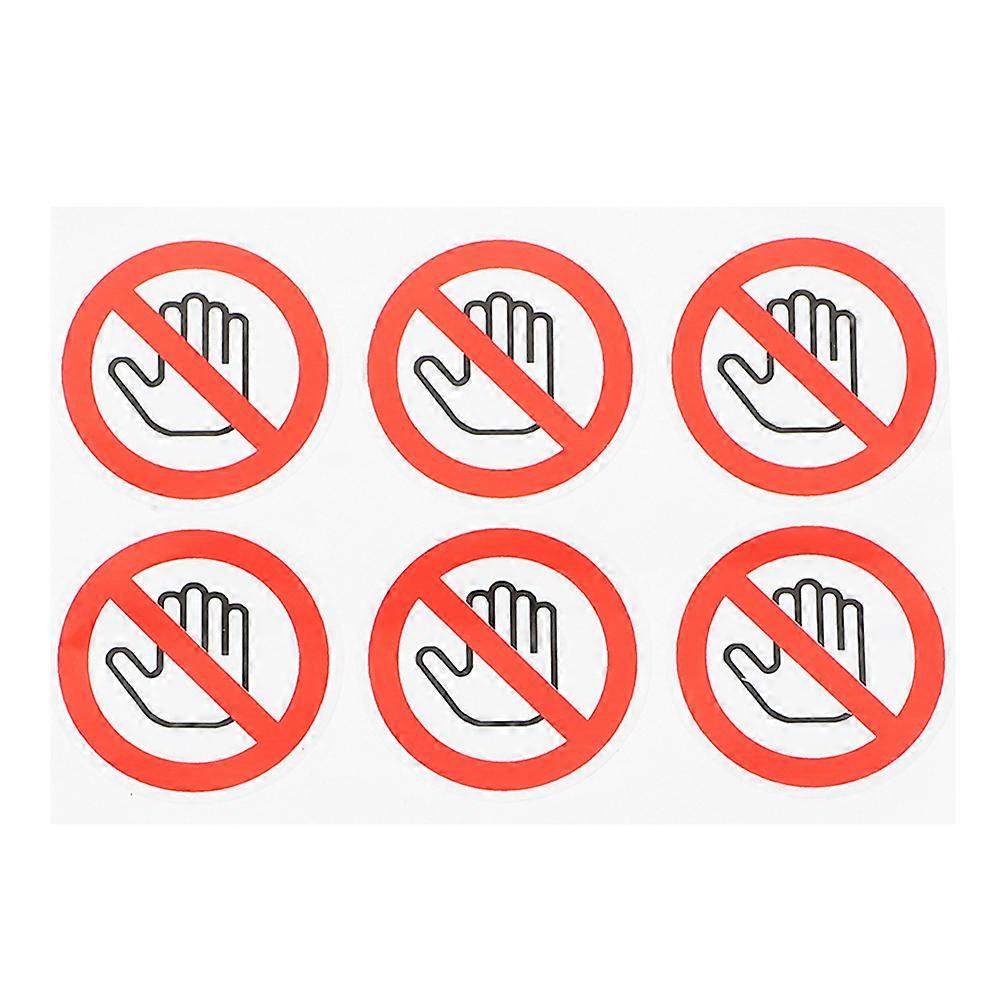 6pcs Do Not Touch Warning Stickers Adhesive Caution Signs for Doors, Windows, Machinery Prevent Injuries, Easy Application, High Visibility