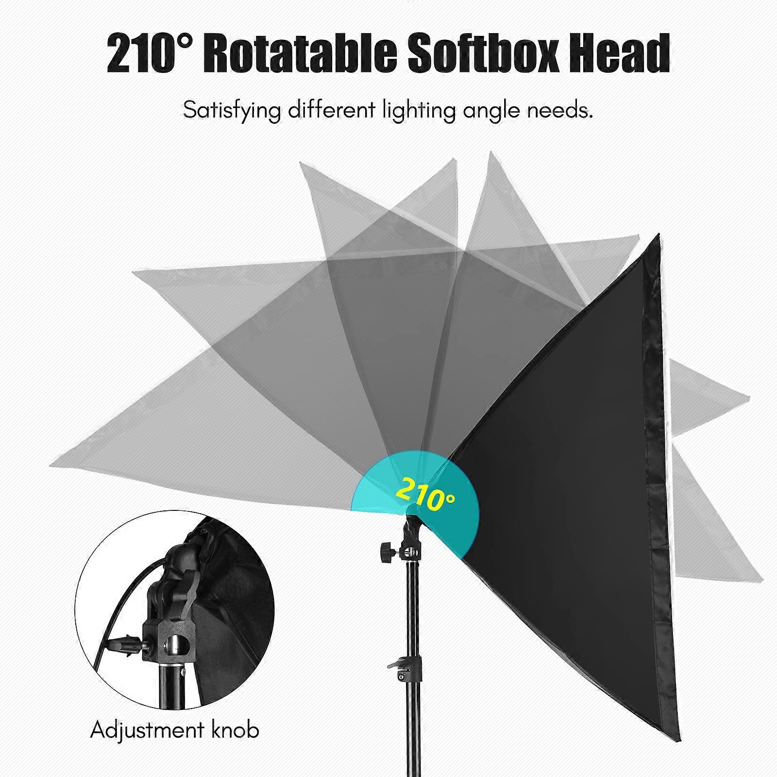 MountDog & Neewer Softbox Lighting Kit - Portable, Adjustable, Ideal for Photography