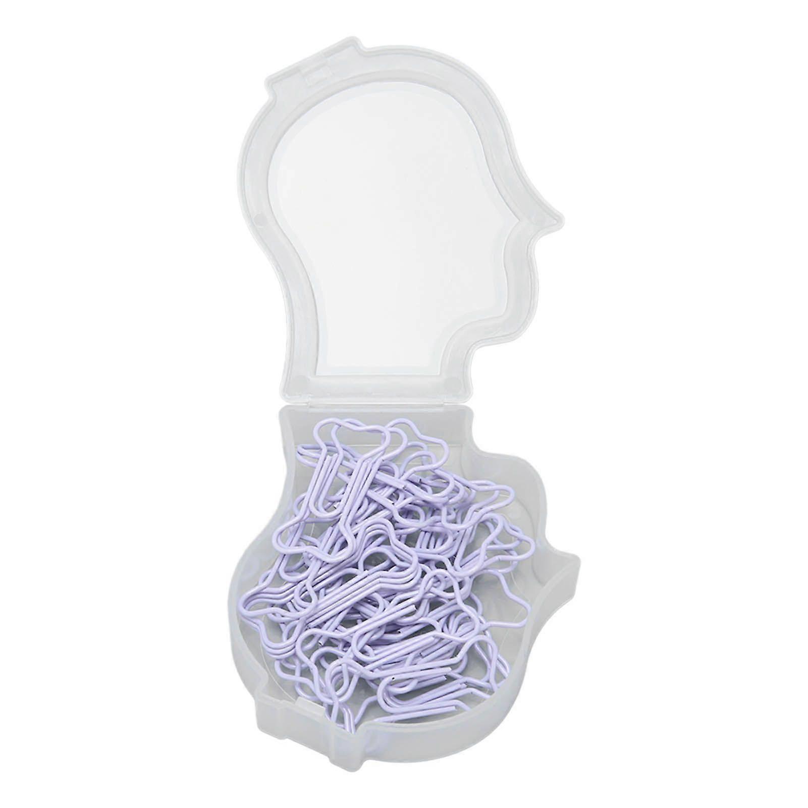 2025 Latest Model  30Pcs Fancy Paperclips Bone Shape Plastic Covered Wire