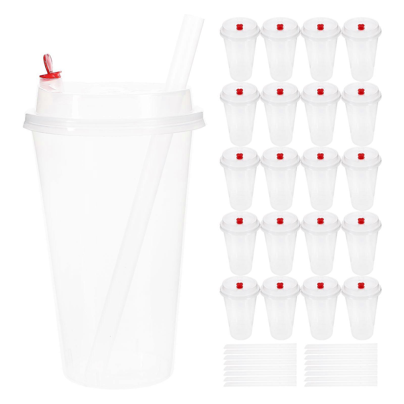 Practical Plastic Cups with Tops, Suitable for Home, Office, or Retail Environments