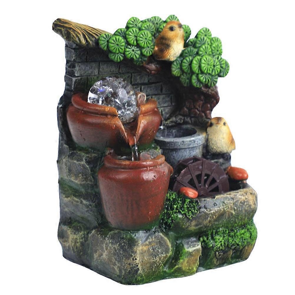 Rockery And Spring Ornaments Creative Resin Tabletop Rockery Decor Home Decoration Green 20.00X15.00X10.00Cm 1Set