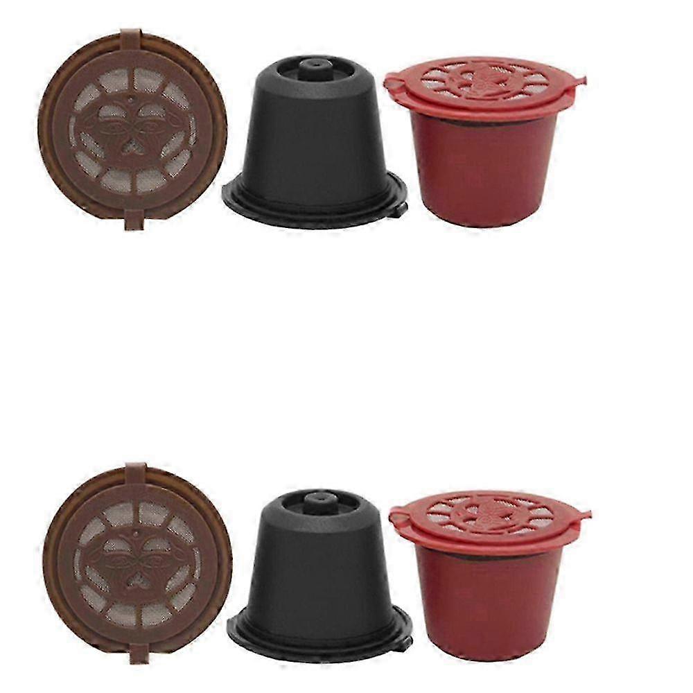 6 Pcs Refillable Reusable Espresso Capsule For Coffee Machine Reusable Capsule Refill Empty Capsule hwy