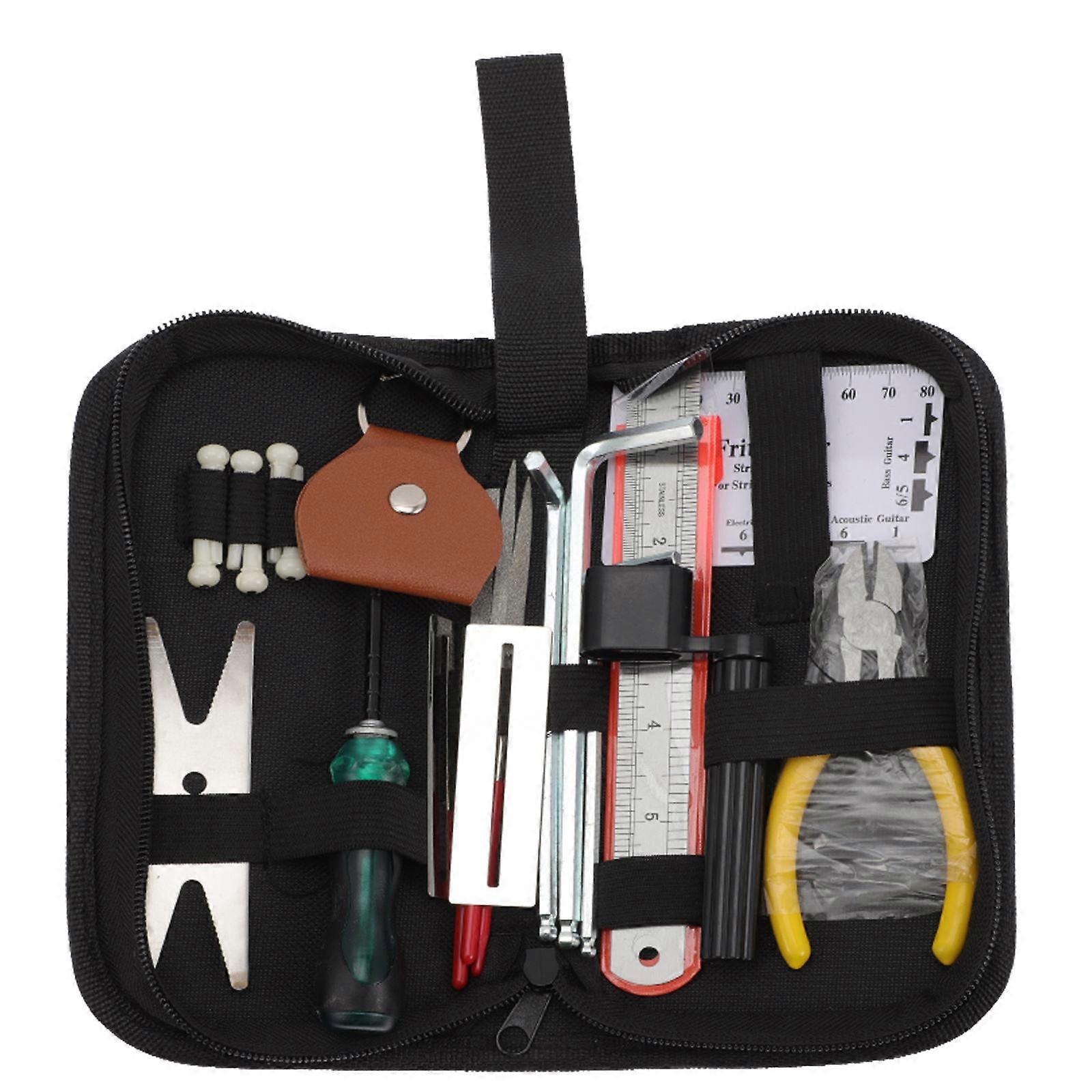 Guitar Tool Kit Repairing Maintenance Tools Banjo Musicians Alloy 20.6x10.2cm 1 Set