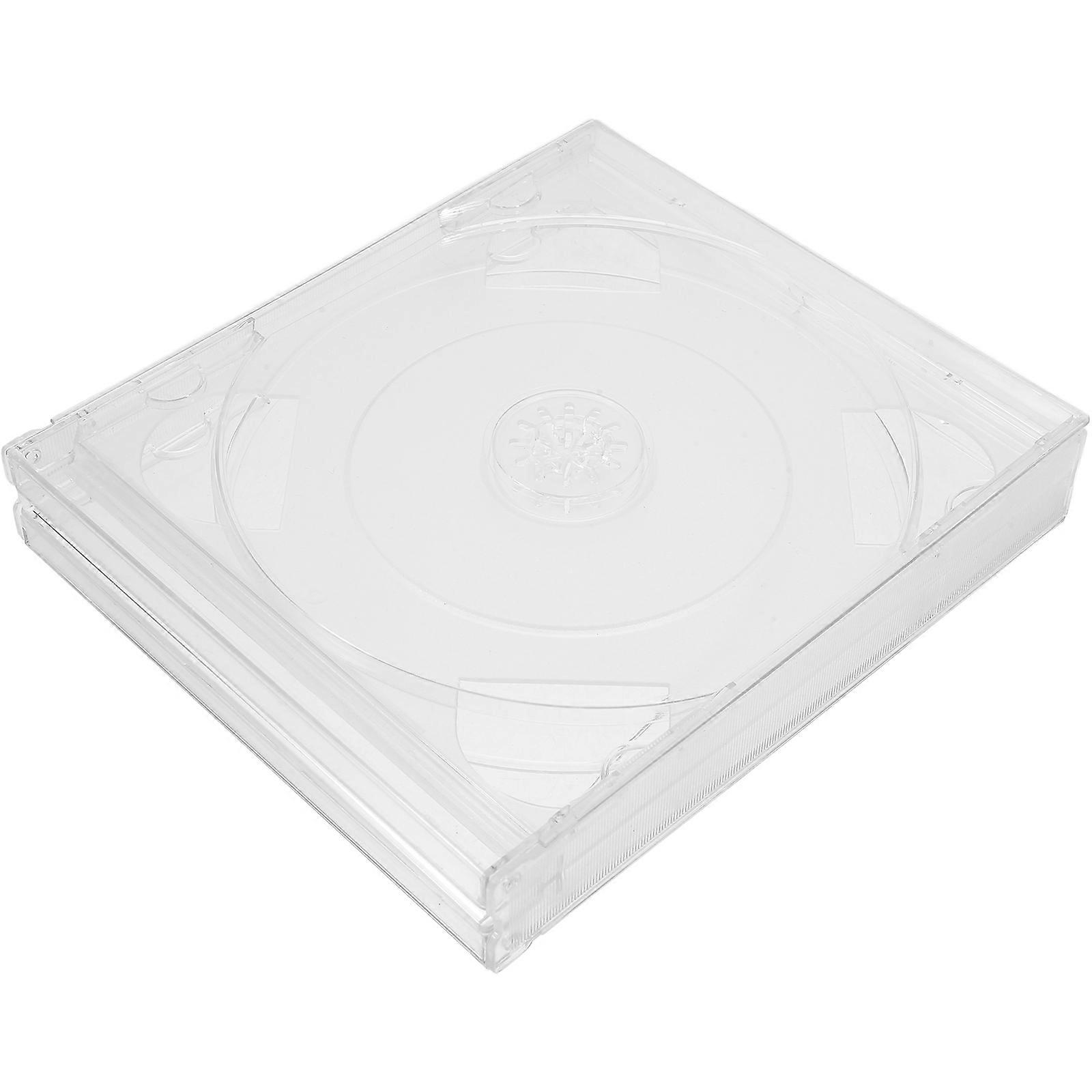 CD Storage Holders Protection Portability Compact Lightweight Transparent Box For Office Use 2Set