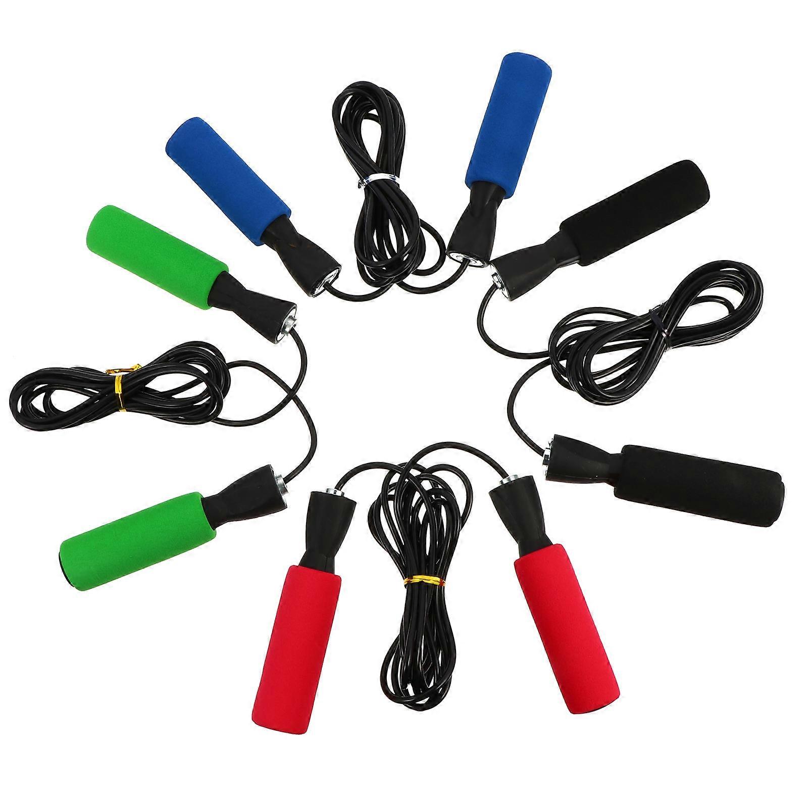 Sponge Handle Jump Rope Set of 4 – Comfortable, Non Slip Skipping Ropes for Fitness, Cardio Workouts for Adults