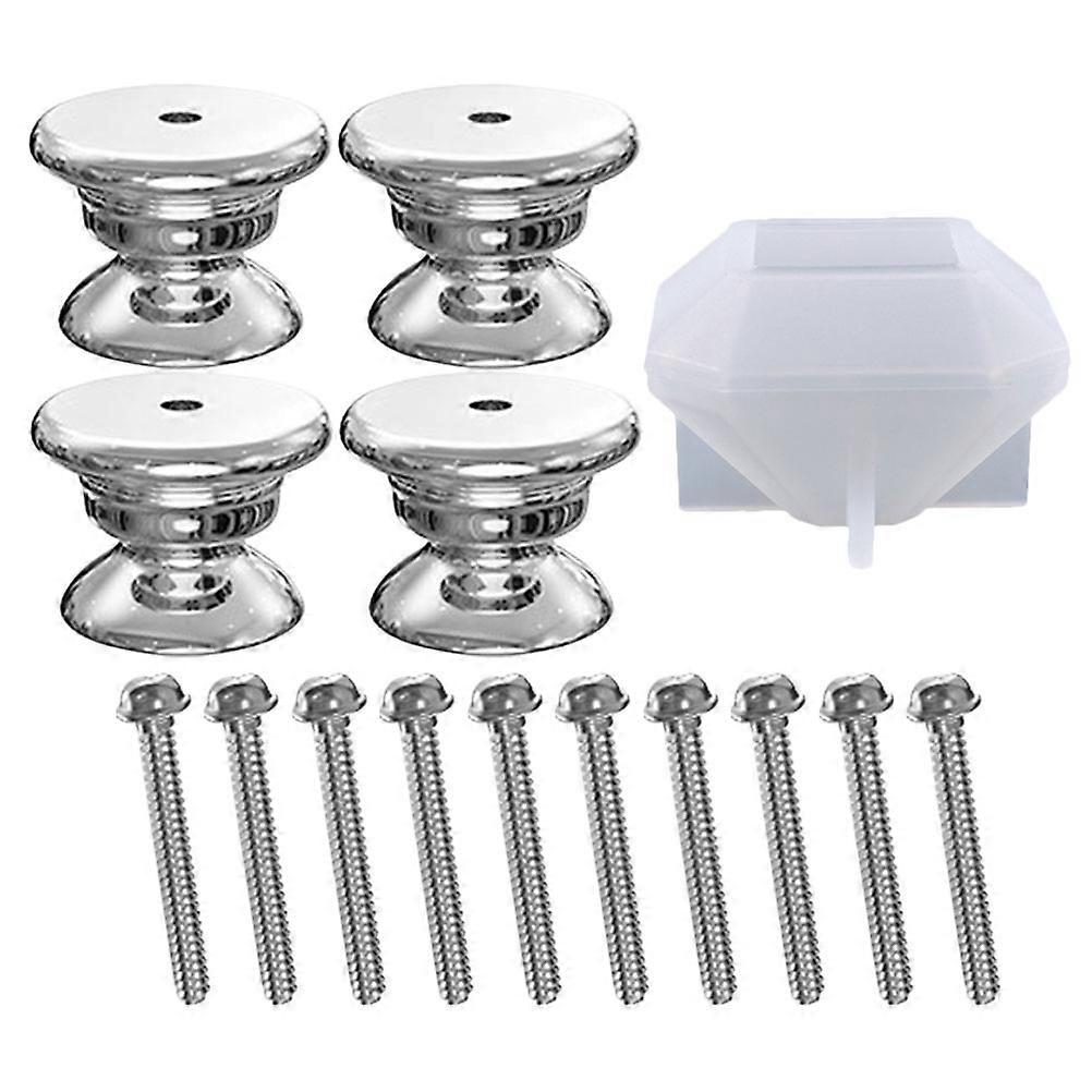Cabinet Pull Handles Diy Craft Resin Casting Hexagonal Faceted Design 1 Set