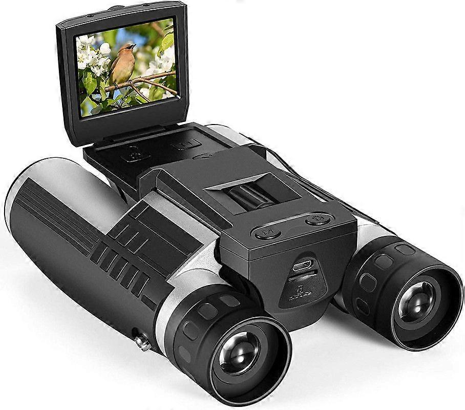 Digital Binoculars, 12x Zoom Video Photo, For Bird Watching Football Game Concert, Black