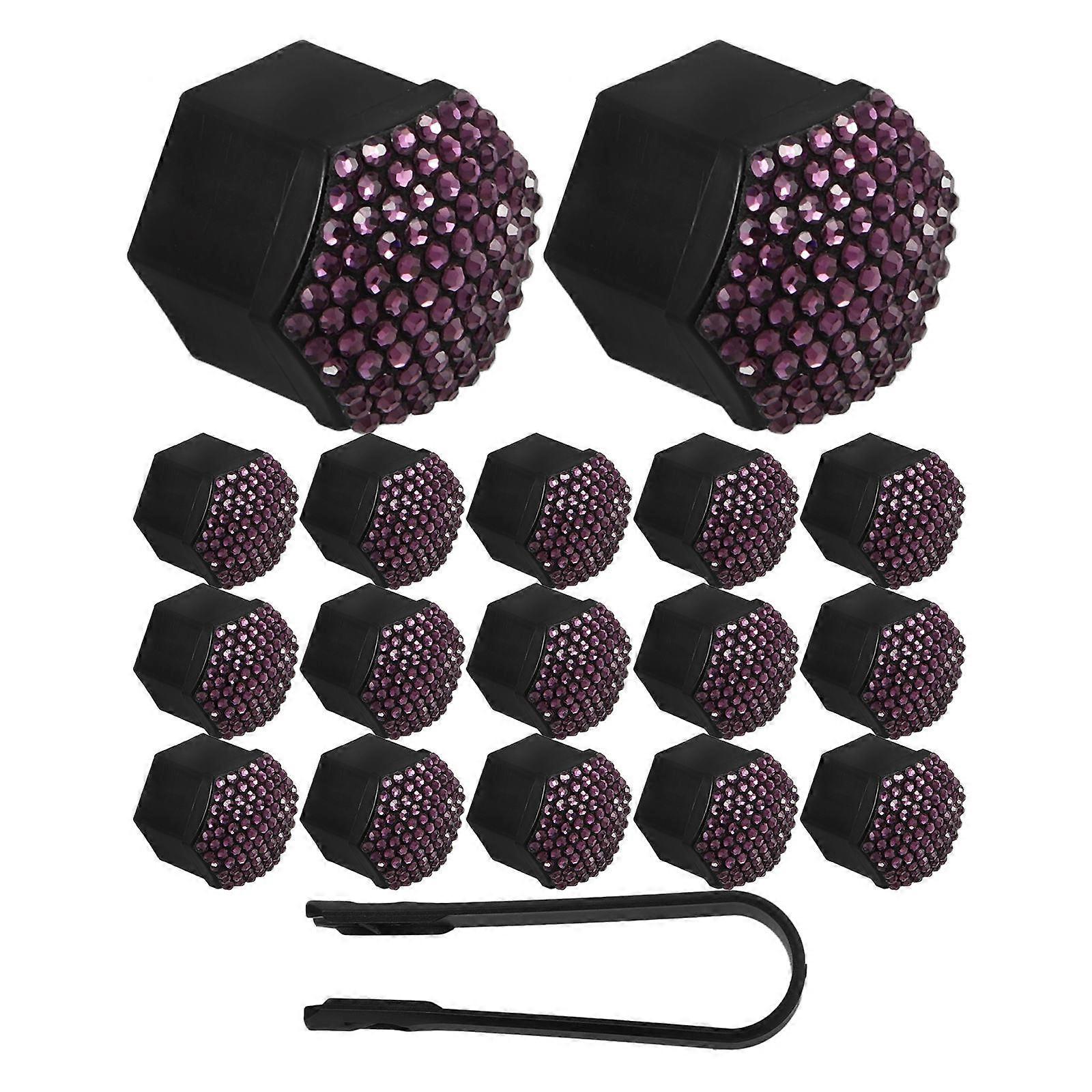 20pcs Rhinestone Tire Bolt Caps Stylish Durable Wheel Nut Covers for Cars Easy Installation Protects Lug Nuts Universal Fit
