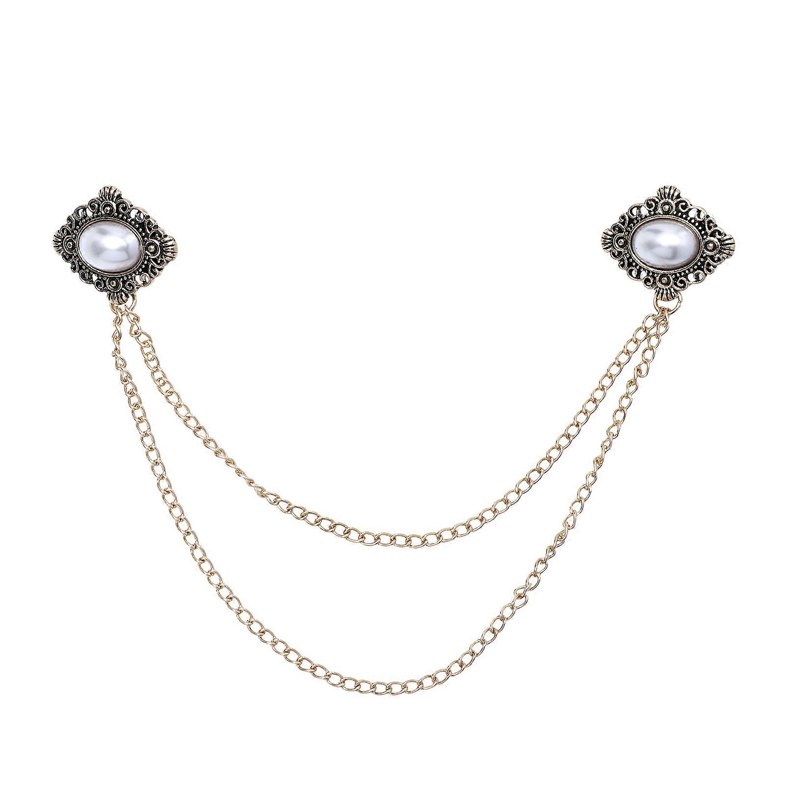 Here's a refined and product description based on your input:
**Vintage Chain Brooch Clip – Elegant Collar Pin for Men | Versatile Breastpin