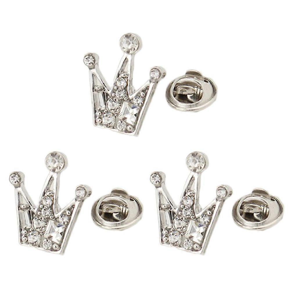 Goldene Brosche Crown Brooch Unisex Silver 6Pcs