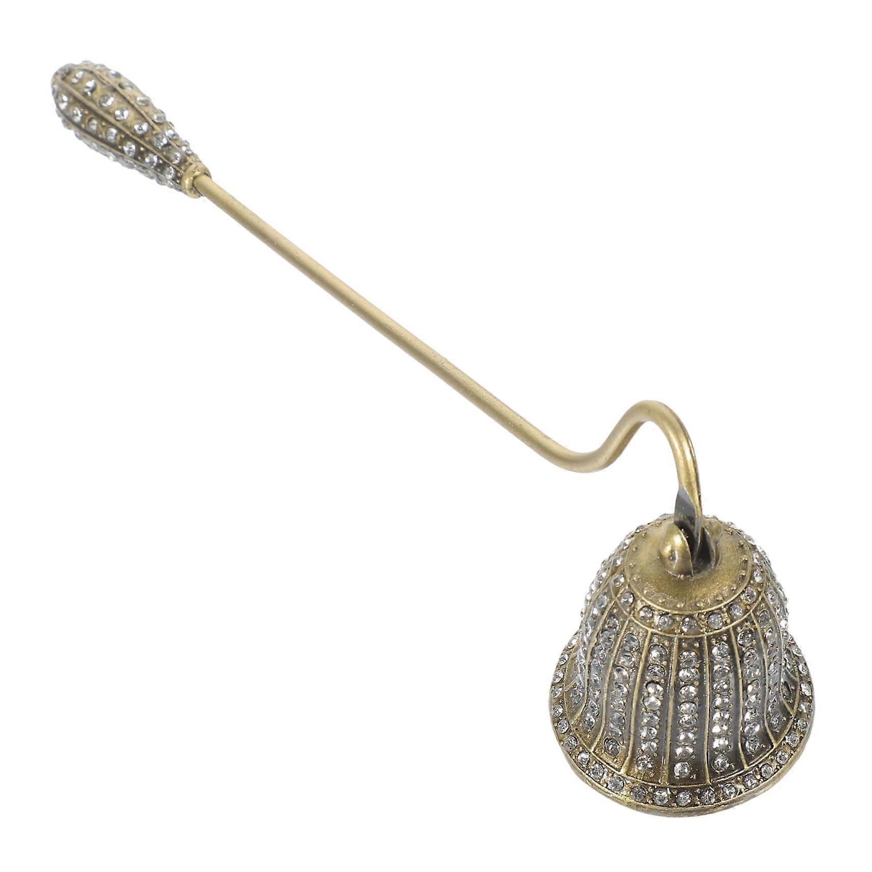 Candle extinguisher made of zinc alloy with Strass inlay, elegant handle for easy handling for candles.