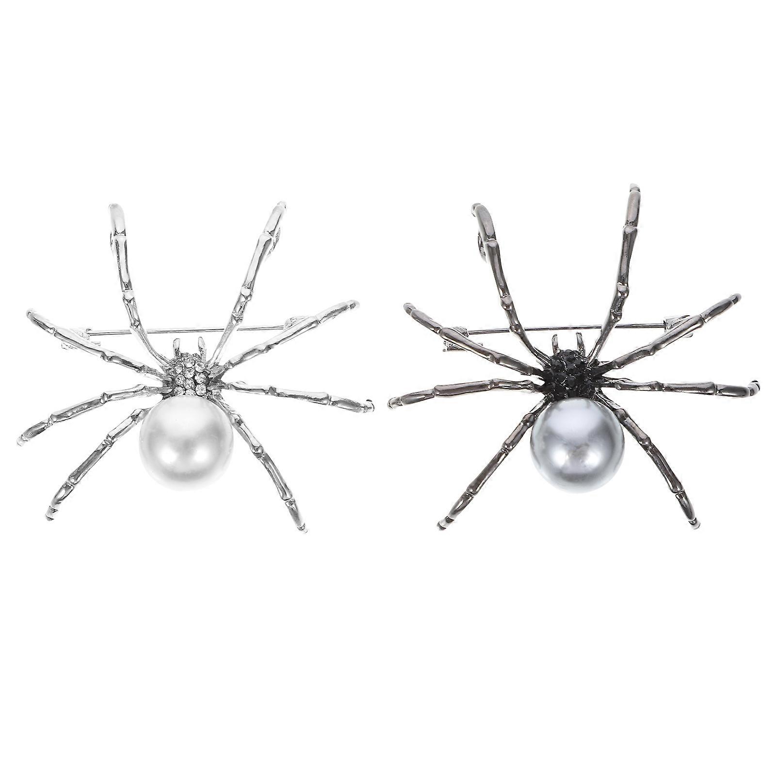 a refined and engaging product description based on your input:

 

**2PCS Spider Brooch Pins – Creative Alloy Halloween Accessories for Women**

Add