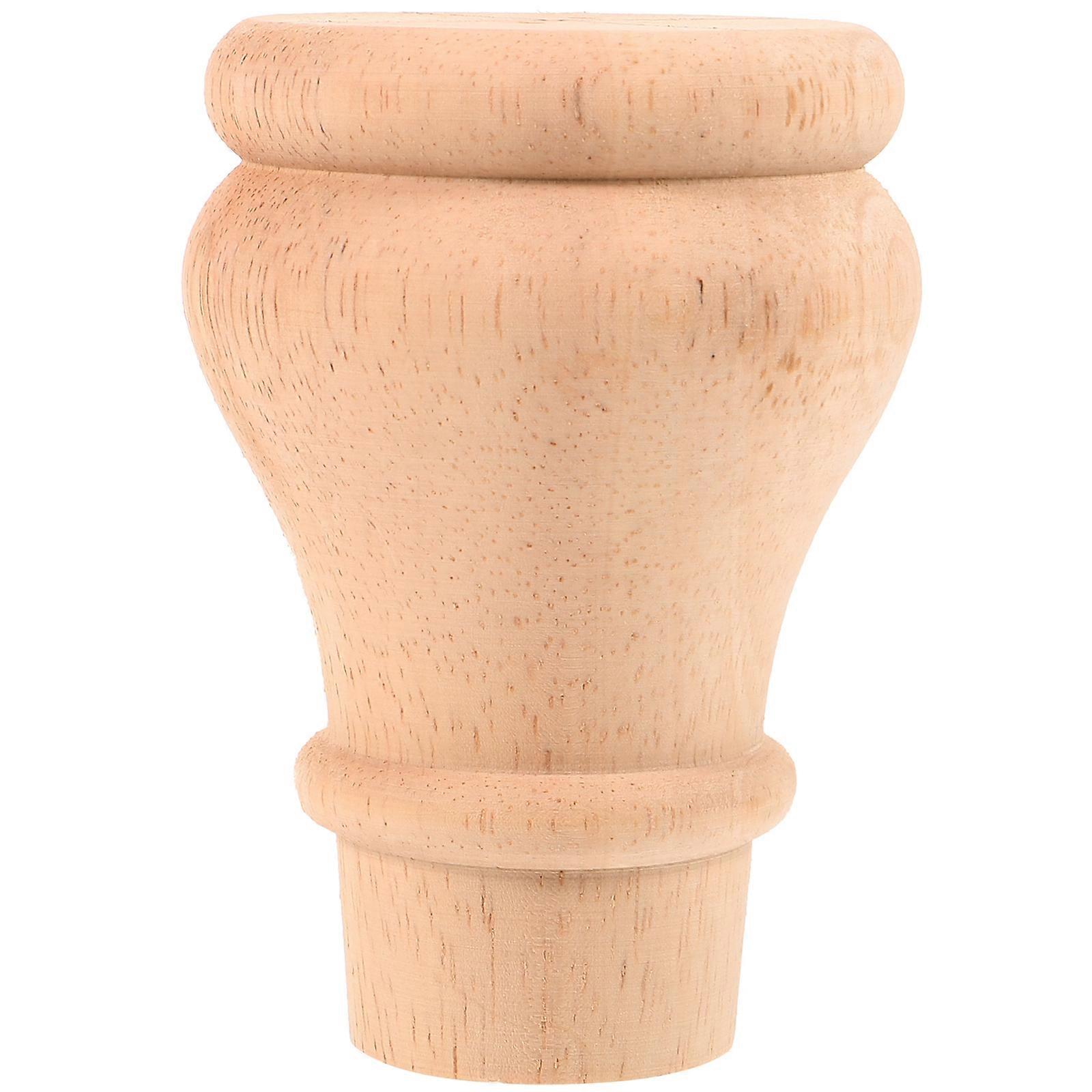 Wooden Leg Table Leg Square Shape Classic Design For Moving Furniture 4.3×2.8×2.8in Prevent Scratching 1Pcs