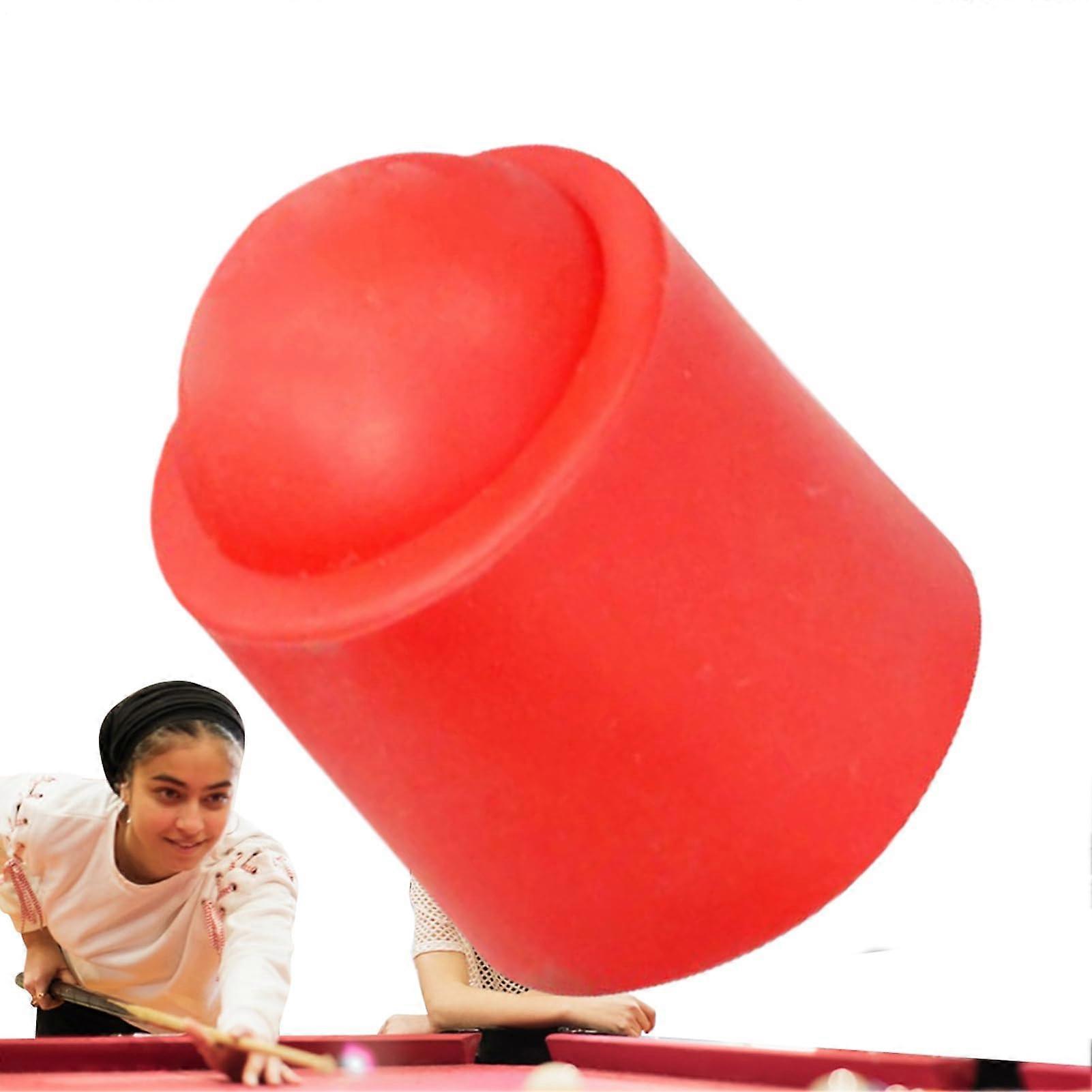 Billiard Cue Protection - Rubber End Caps for Pool Cues - Shockproof Cue End Covers for Beginners & Advanced Players - Red