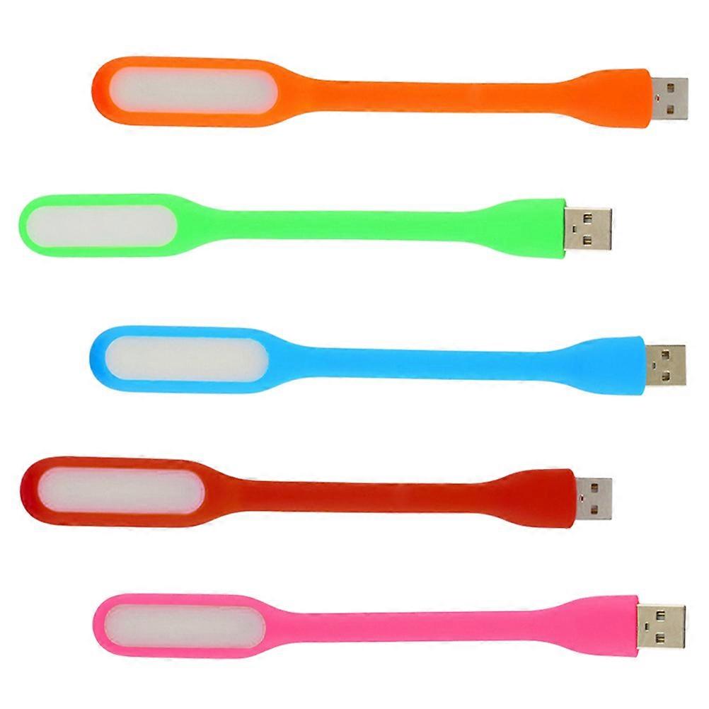 lampe de bureau d’ordinateur lampe alimentée par usb forme compacte couleur assortie 5pcs