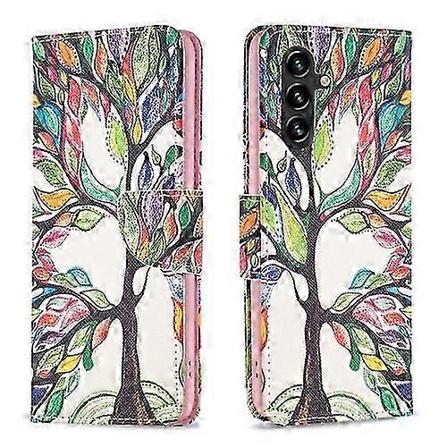 For Samsung Galaxy A05s Colored Drawing Pattern Leather Mobile Phone Case