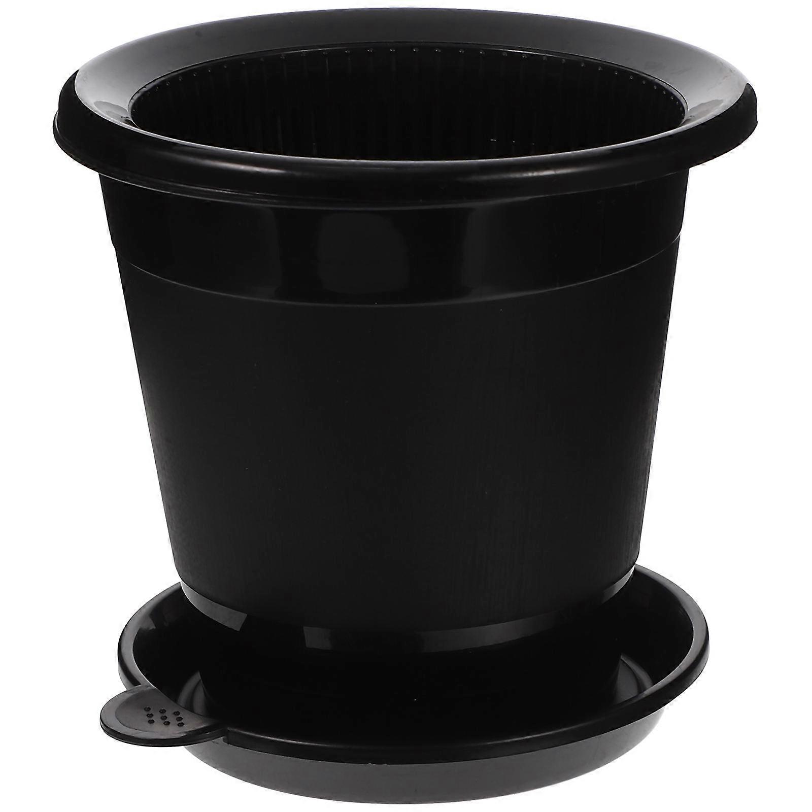 Indoor Pot Root Control Pot Outdoor Planting 9cm Diameter PP Chimney Effect Double Layer 1 Set