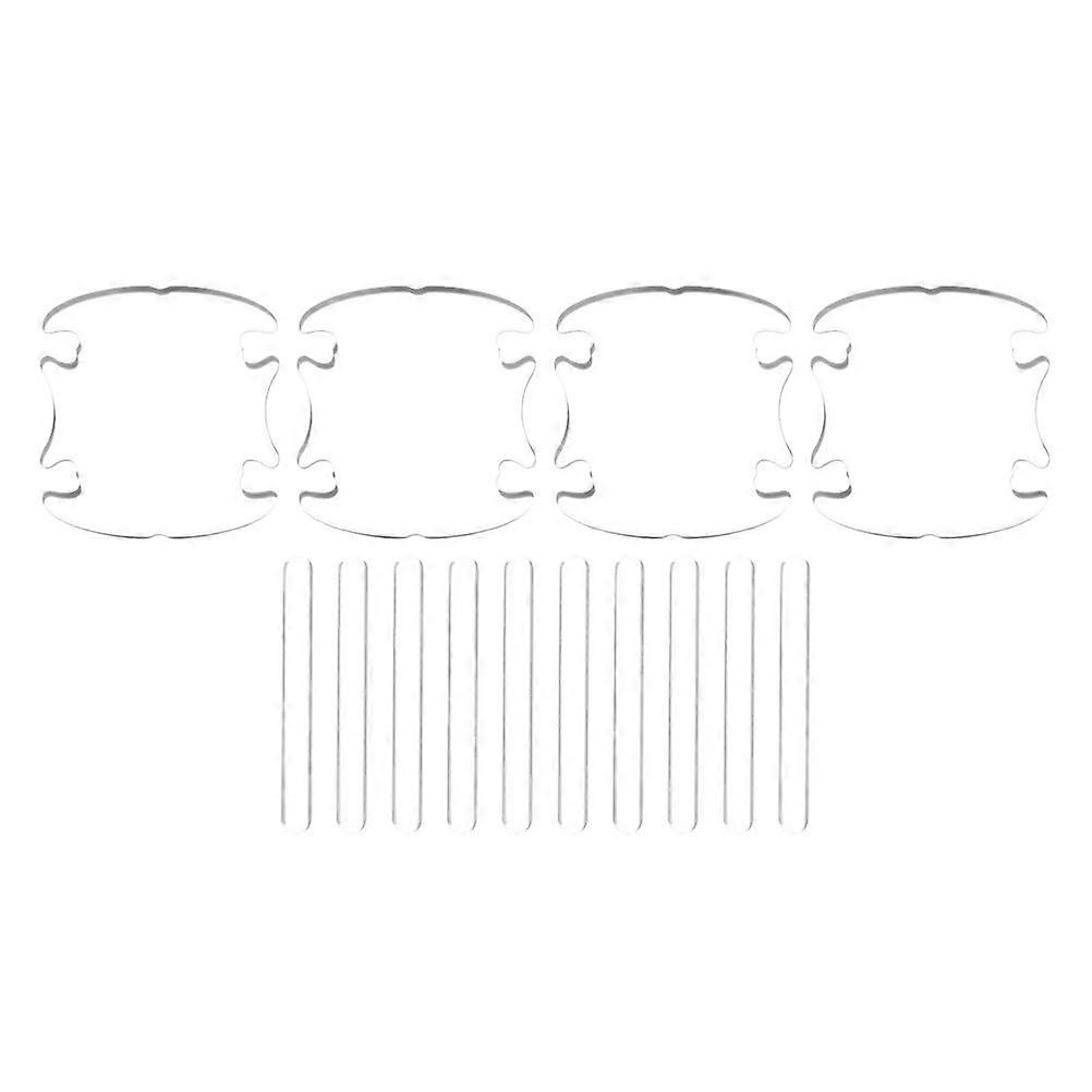 Auto Door Handle Protector Noise Reduction Transparent PVC 1Set