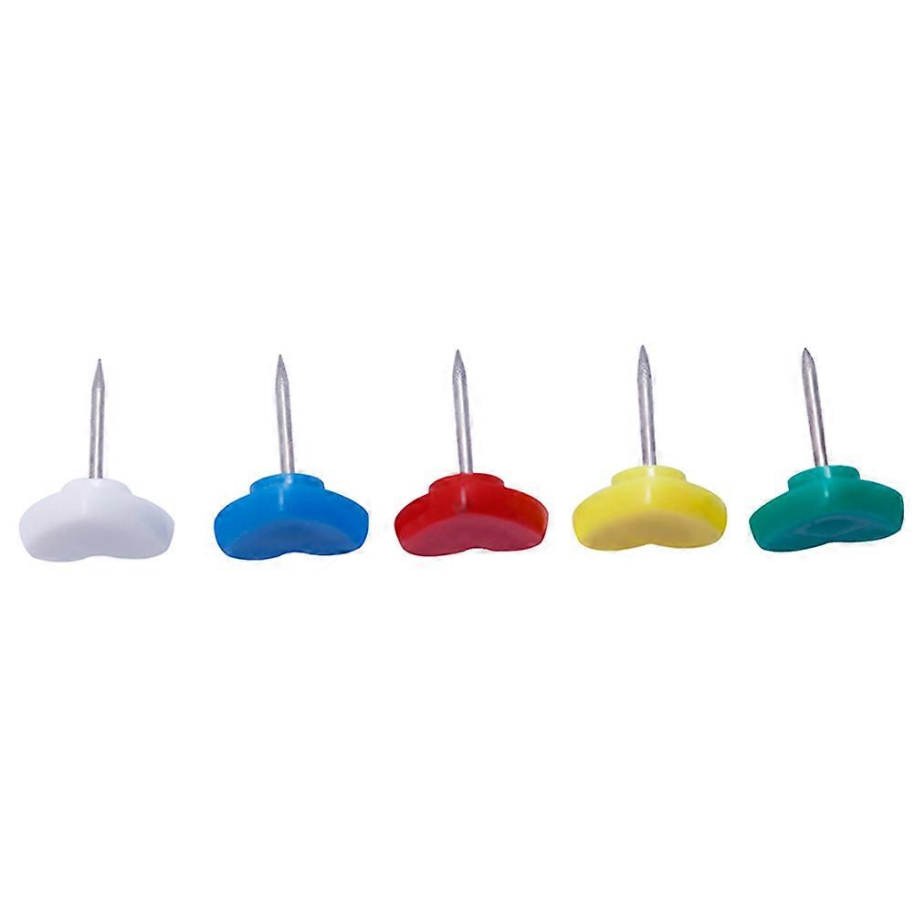 Heart Shaped Thumbtacks Pushpins For Wall Bulletin Board Use Assorted Color Plastic 100Pcs
