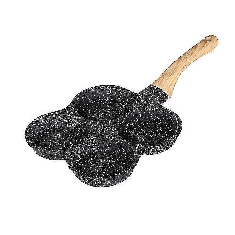 Egg Burger Pan with Handle, 4 Compartment Egg Burger Maker, Nonstick Breakfast Pan