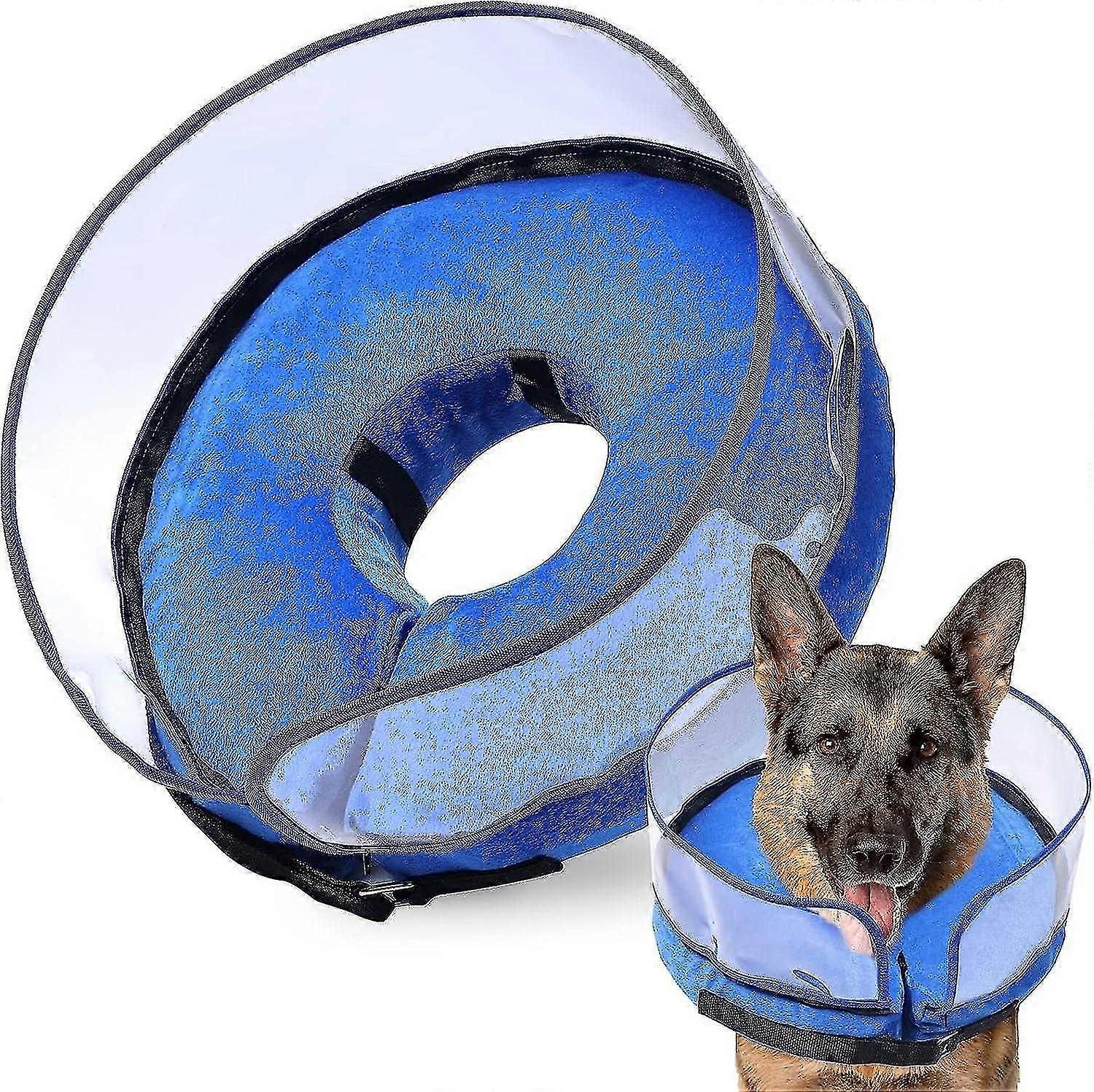 Inflatable Dog Cone for Post-Surgery Recovery, Soft Design for Small to Large Dogs