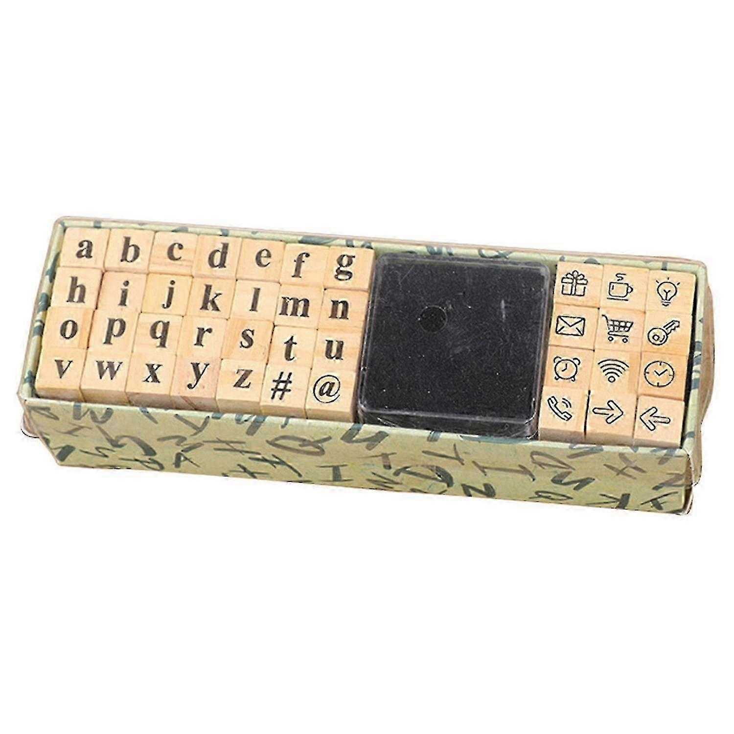 1 Set Retro Wooden Seal Letters and Numbers Stamps for Scrapbooking and DIY Stationery