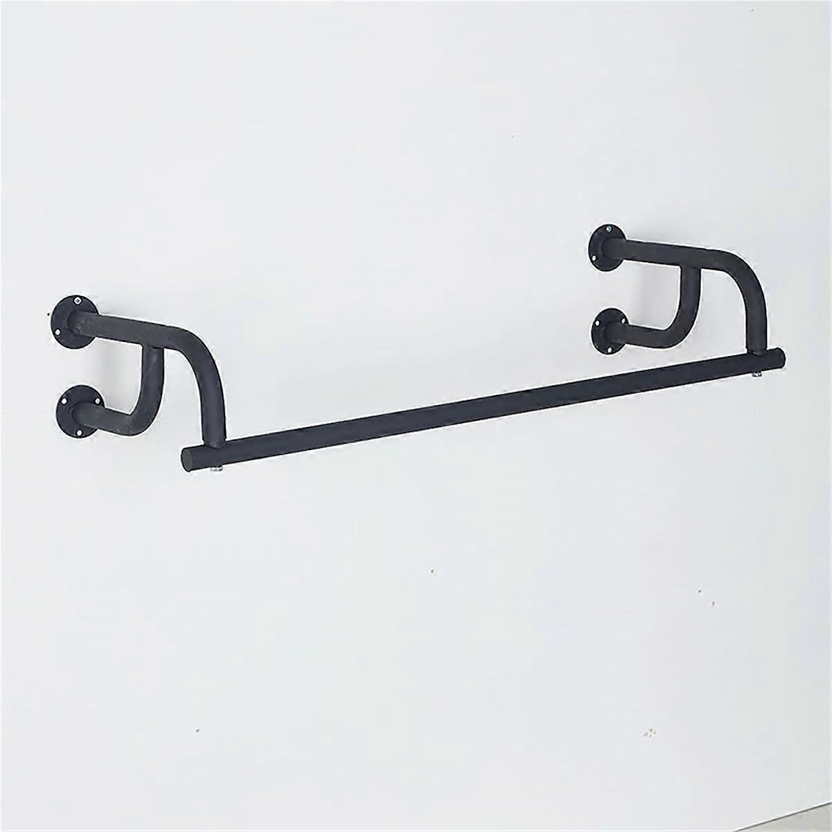 Wall Mounted Clothes Rack, Corner Clothes Rail,  Performance Metal Hanger, Black, 80 cm