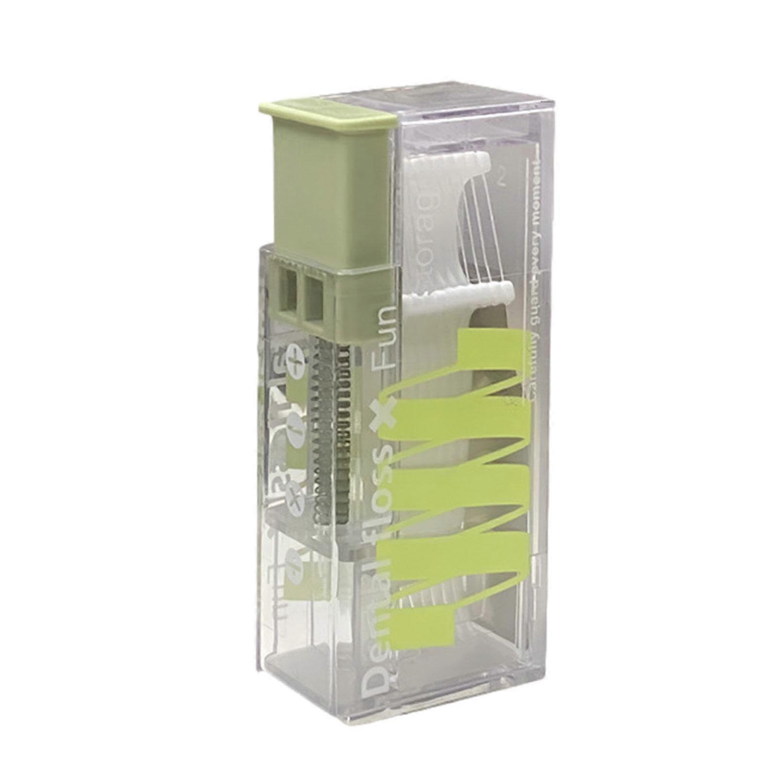 Floss Picks Case Pocket Sized Portable Automatic Travel Floss Storage Box With 1 Meter Floss Line 1 Pack