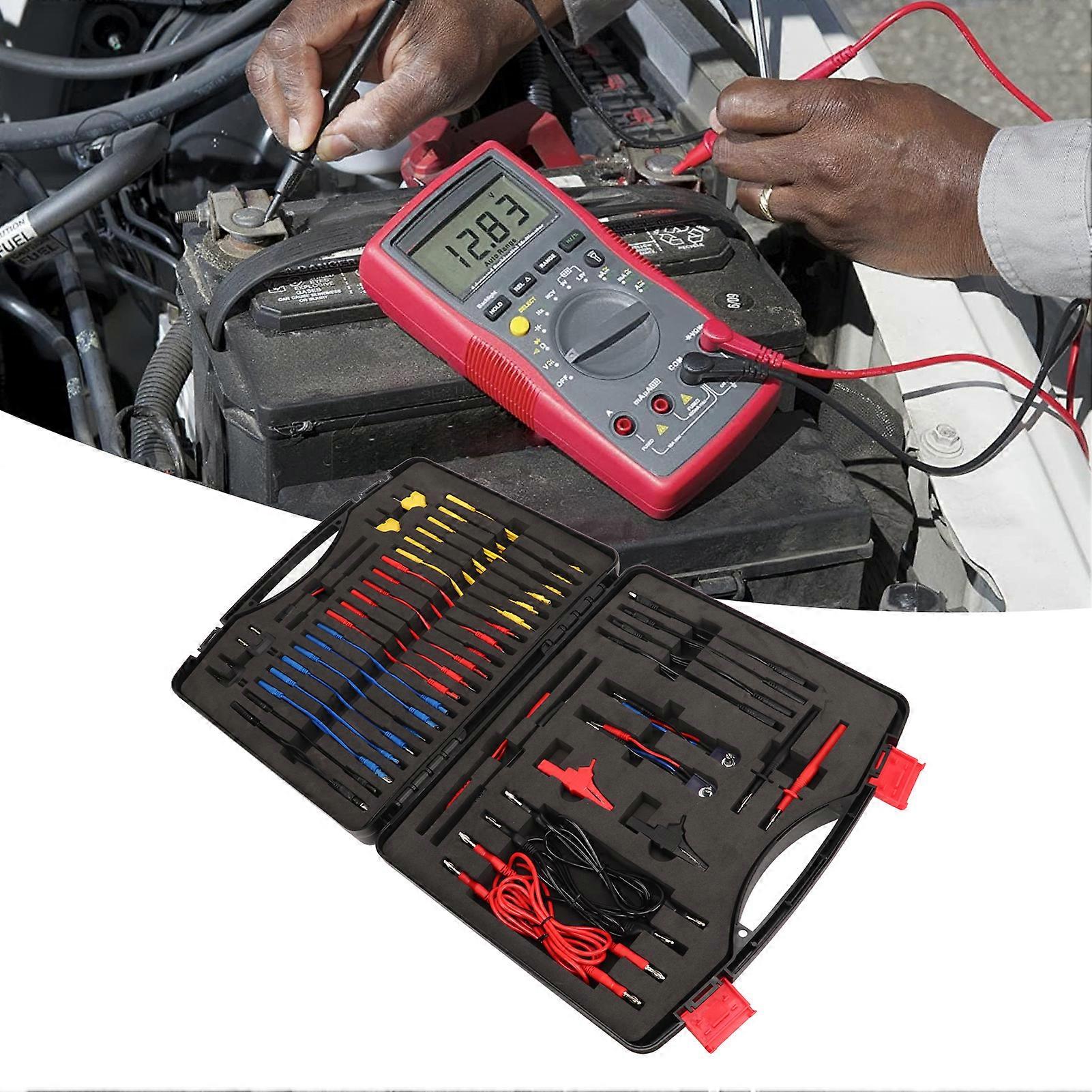 92Pcs Multimeter Test Leads Kit Multi Function Electrical Relay Tester Probe Set for 12V 24V Vehicles