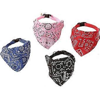 SBSGV WJSM4pcs Dog Bandana Collar Scarf, Cat Bandana Collar, Adjustable Collar for Puppy Cats Kitten Small Dogs Multicolor Large