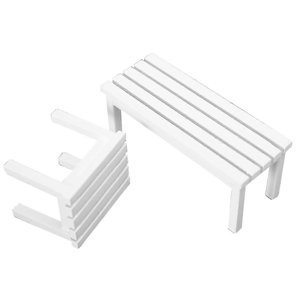Miniature Stool Chair Tiny Furniture Miniature Design Children 2Pcs