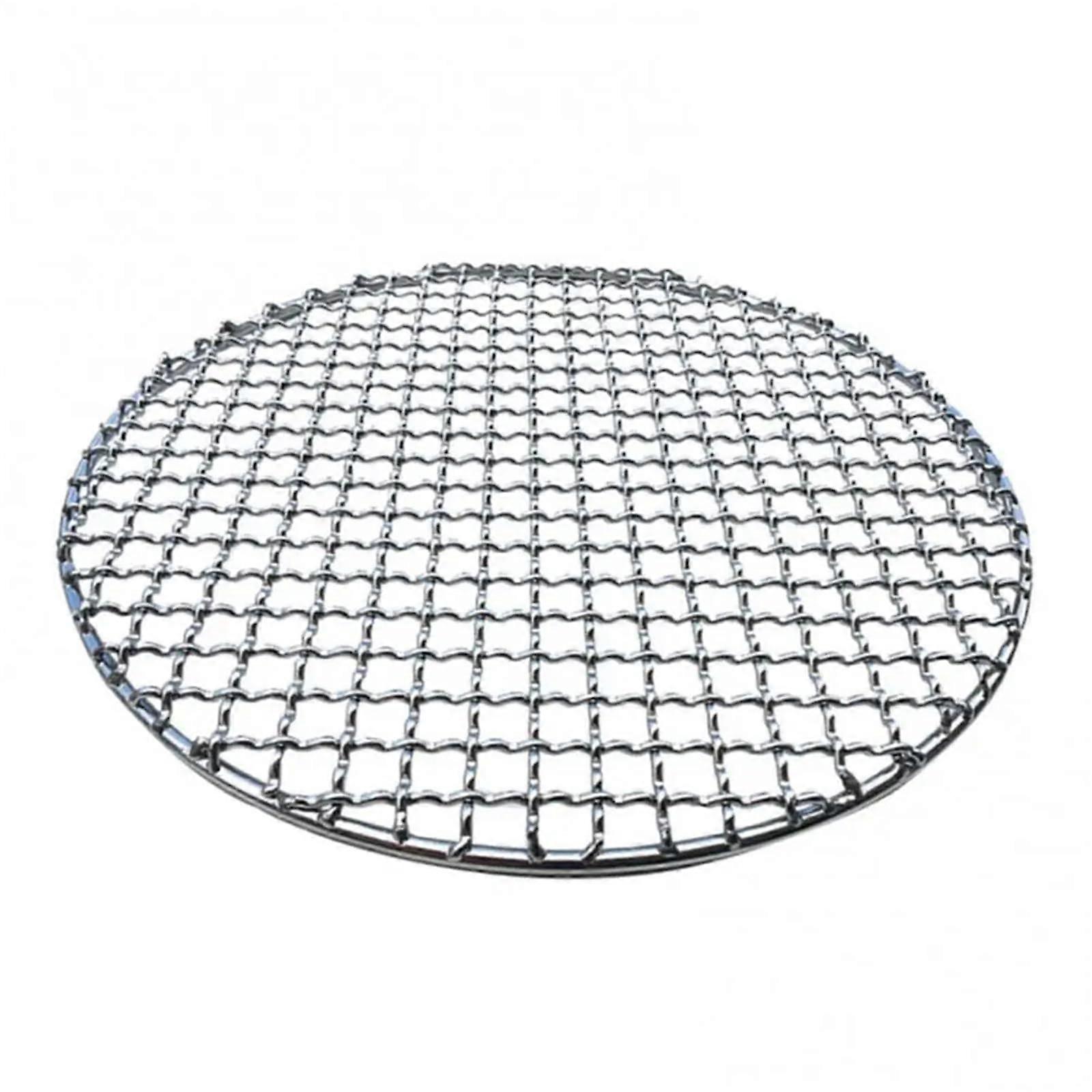 Barbecue-Netz 15-38cm Stainless Steel Round BBQ Grill Mesh Net Cooking Baking Mat for Camping and Picnic 20cm