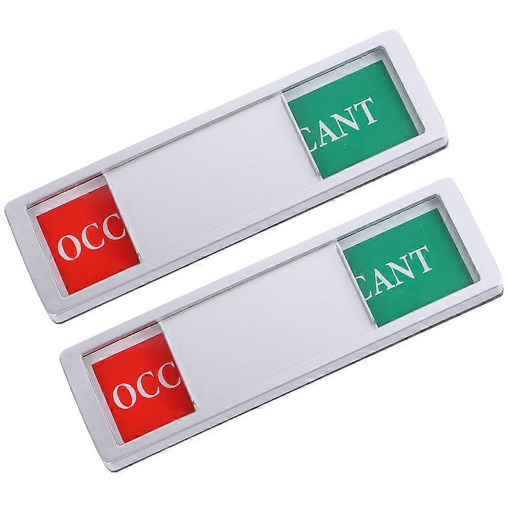 Open Closed Sign Occupied Vacant Indicator Signs Rectangular Style for Office Use 17.80X5.20X0.70CM ABS Magnetic Attachment 2Pcs