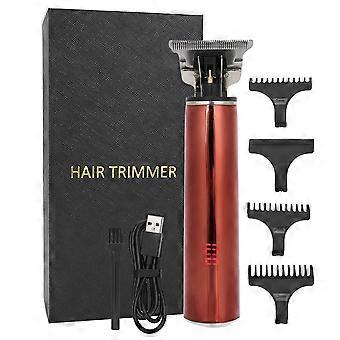 Electric Trimmer Hair Clippers Waterproof Household LCD Display Home Hair CutterRedYMMR)
