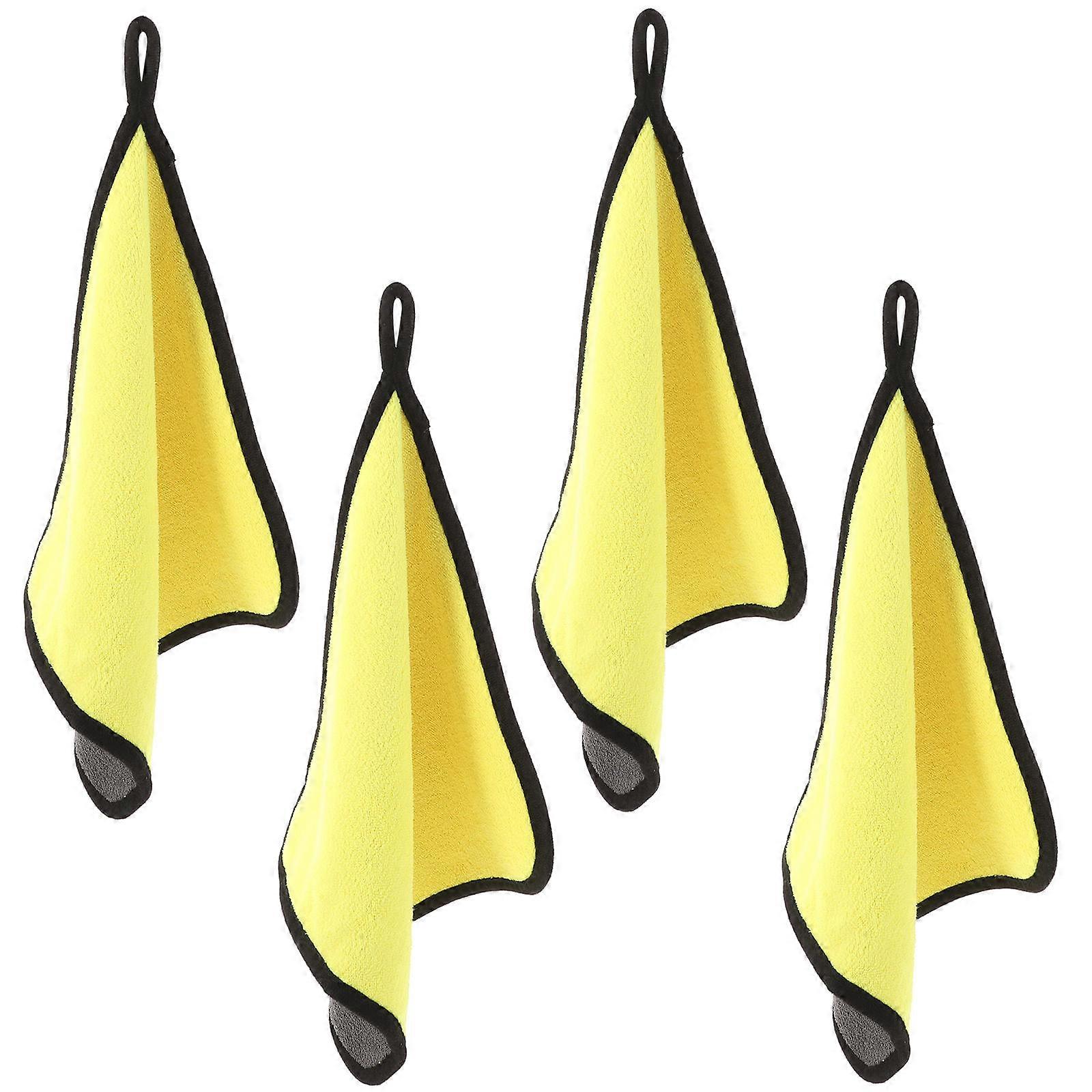 4pcs Billiard Cue Cleaning Towels Professional Snooker & Pool Cue Polishing Cloths, Soft Coral Fleece Microfiber for Shaft Oil & Stain Removal